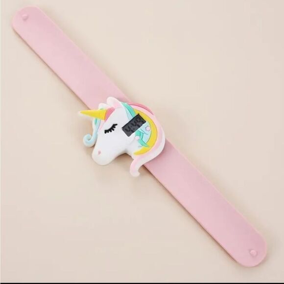 Girls Unicorn Slap Strap Silcone Watch - Picture 2 of 8